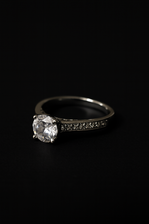 Classic Solitaire Sparkle Ring | Anti Tarnish | Stainless Steel
