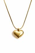 Elegant Gold Heart Pendant Necklace for Women – Minimal Romantic Jewelry | Anti Tarnish - Stainless Steel