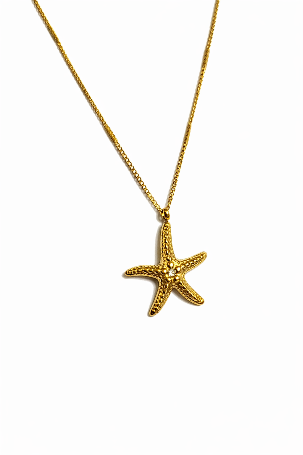 Gold Starfish Pendant Necklace for Women – Ocean Inspired Elegant Jewelry | Anti Tarnish - Stainless Steel