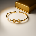 ✨ Elegant Gold-Tone Bow Bracelet ✨