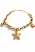 Gold Starfish Charm Bracelet for Women – Ocean Inspired Elegance | Anti Tarnish - Stainless Steel