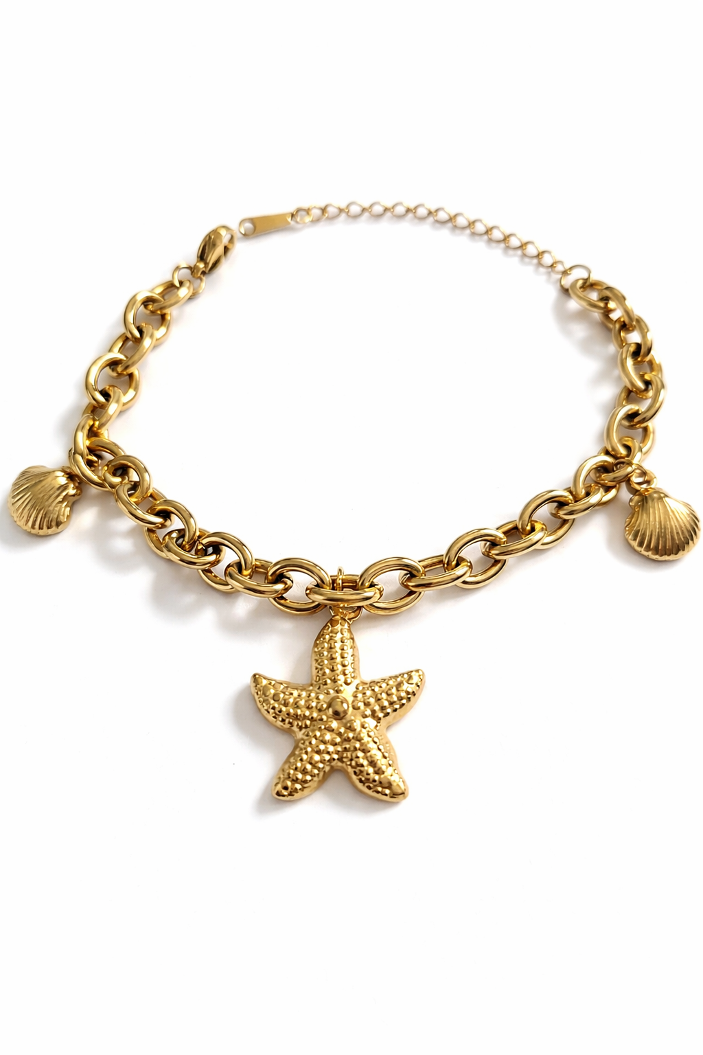 Gold Starfish Charm Bracelet for Women – Ocean Inspired Elegance | Anti Tarnish - Stainless Steel