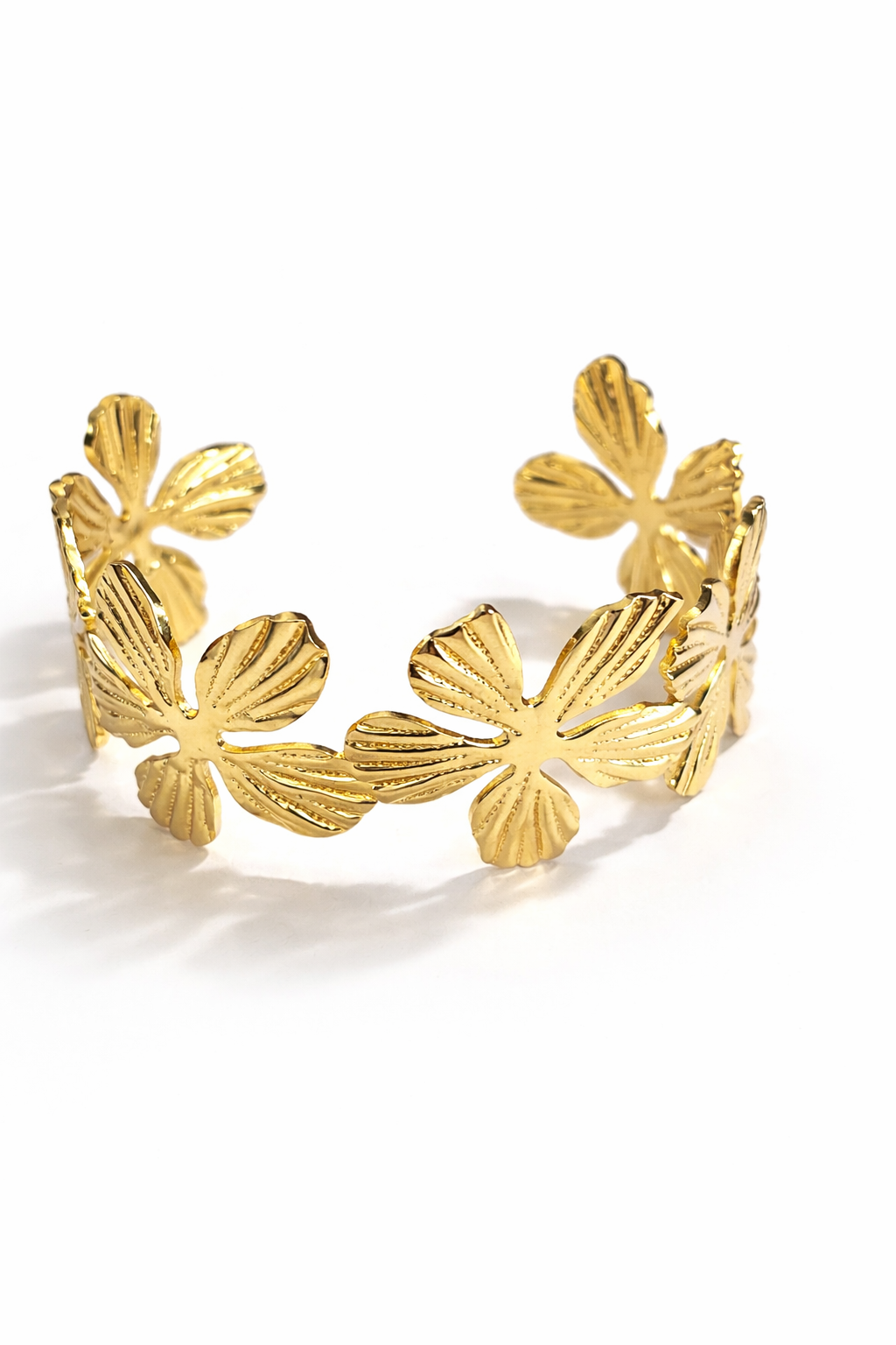 Golden Flower Petal Bracelet for Women | Anti Tarnish | Stainless Steel
