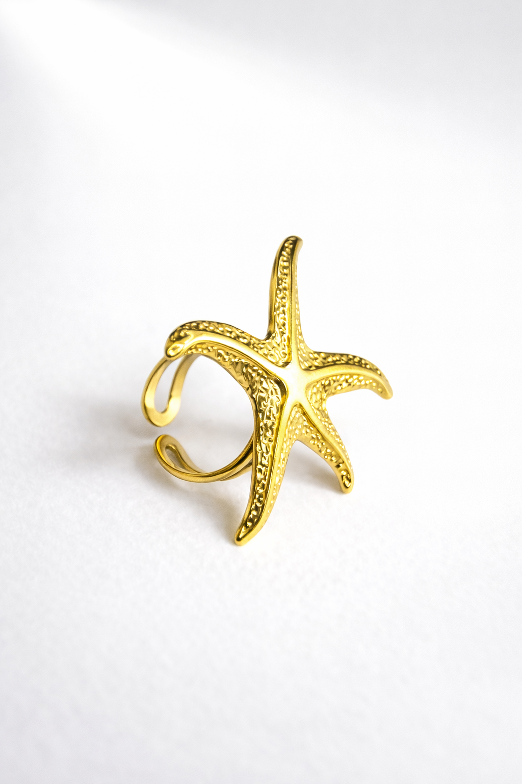 Golden Adjustable Statement Ring – Gold Finish | Anti Tarnish Stainless Steel