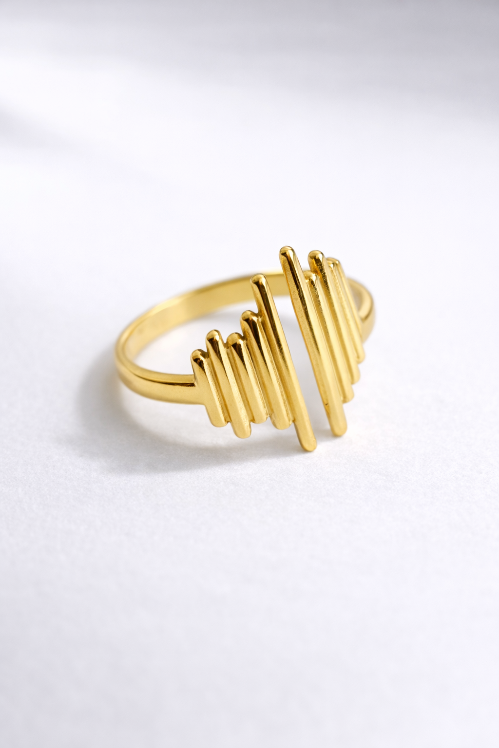Golden Adjustable Statement Ring – Gold Finish | Anti Tarnish Stainless Steel