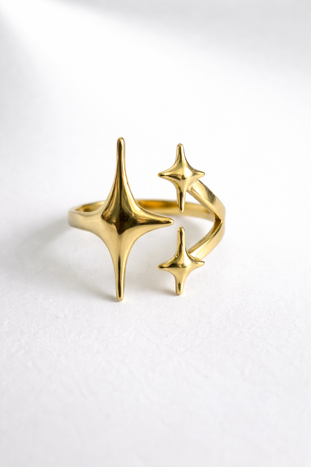 Golden Adjustable Statement Ring – Gold Finish | Anti Tarnish Stainless Steel