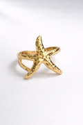 Golden Adjustable Statement Ring – Gold Finish | Anti Tarnish Stainless Steel