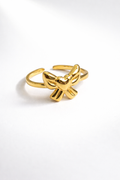 Golden Adjustable Statement Ring – Gold Finish | Anti Tarnish Stainless Steel