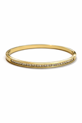 Elegant Gold Crystal Bangle Bracelet for Women – Slim Minimal Zircon Stone Designer Kada Bracelet for Girls | Anti Tarnish - Stainless Steel