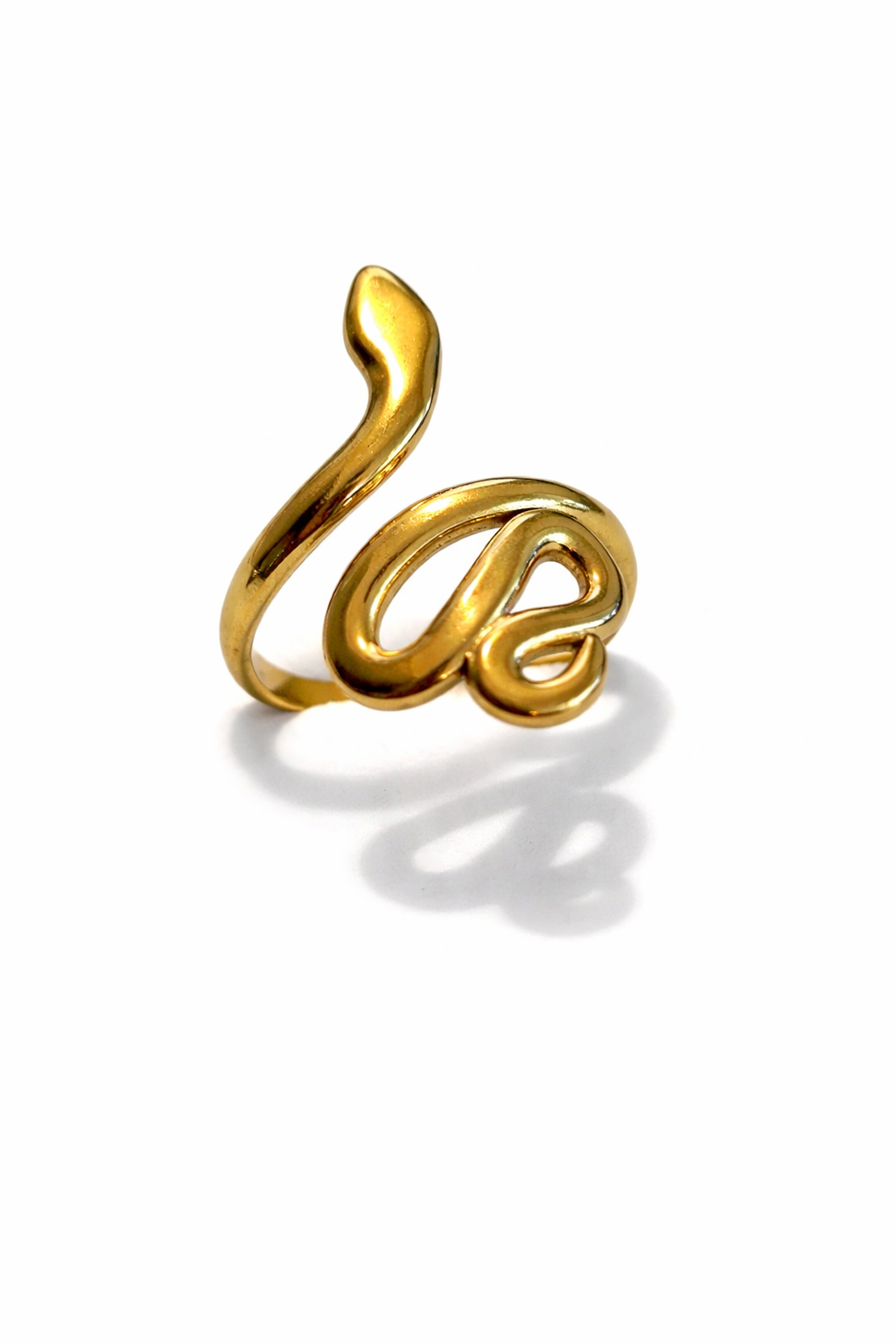 Elegant Gold Snake Wrap Ring for Women – Minimalist Adjustable Statement Ring, Trendy Serpent Design Jewelry | Anti Tarnish - Stainless Steel