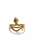 Trendy Gold Snake Wrap Ring for Women – Elegant Adjustable Serpent Design Fashion Ring | Anti Tarnish - Stainless Steel