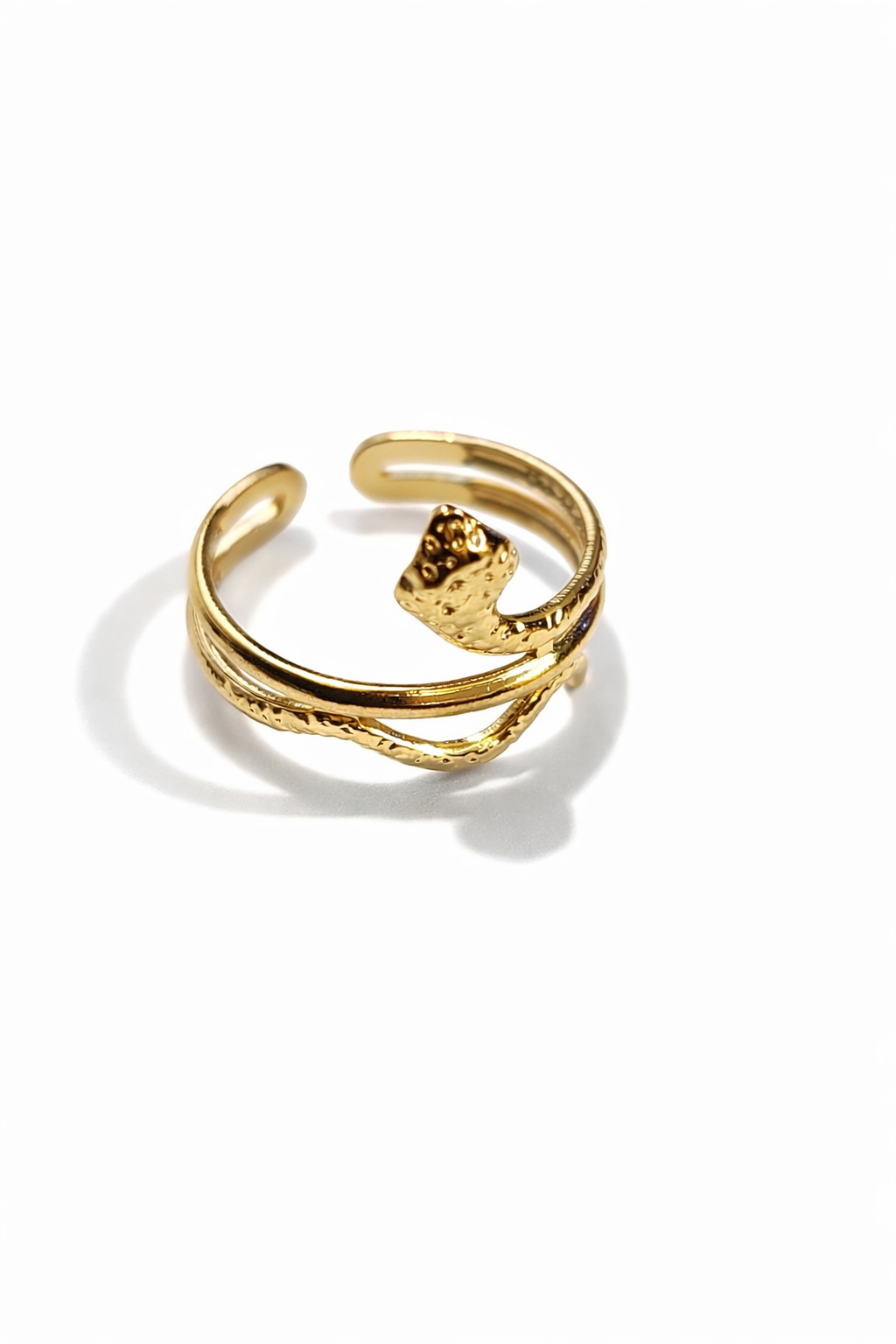 Trendy Gold Snake Wrap Ring for Women – Elegant Adjustable Serpent Design Fashion Ring | Anti Tarnish - Stainless Steel