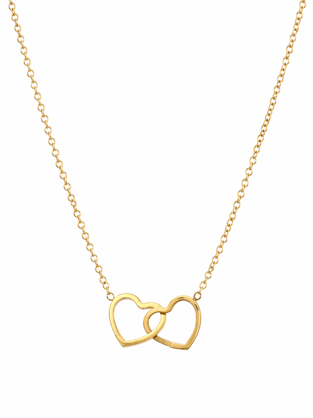 Double Heart Gold Necklace | Anti Tarnish - Stainless Steel