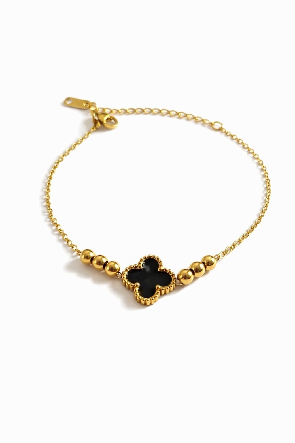 Gold Black Clover Bracelet for Women | Anti Tarnish - Stainless Steel