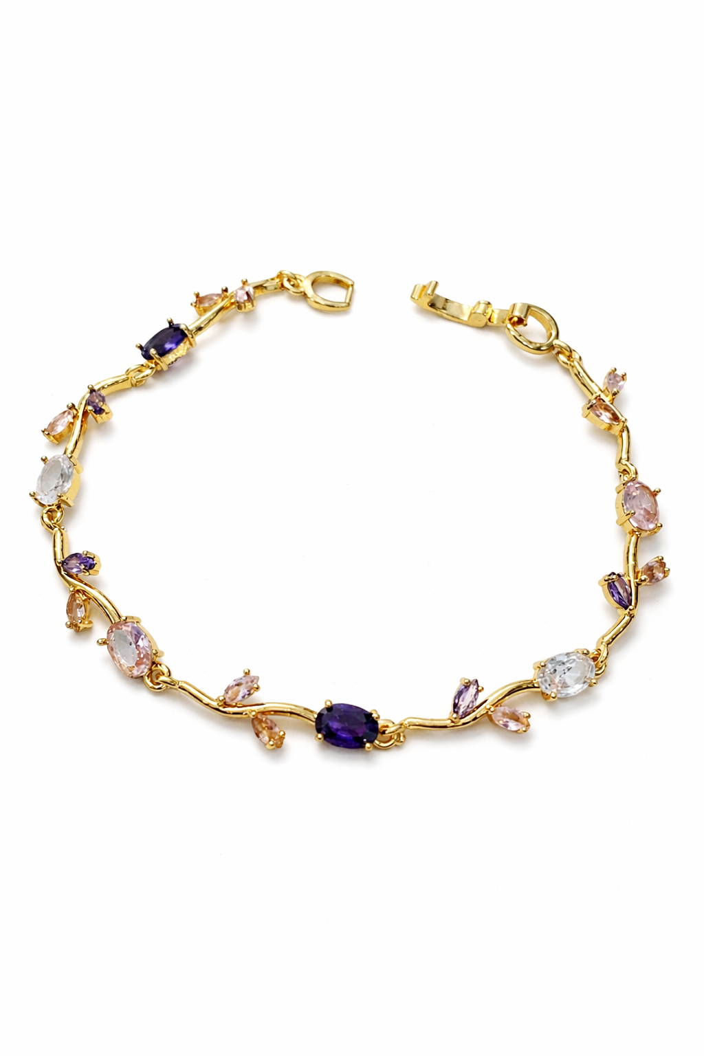 Viral Tulip Multicolor Crystal Bracelet for Women | Anti Tarnish - Stainless Steel