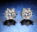 Silver Crystal Stud Earrings | Anti Tarnish - Stainless Steel