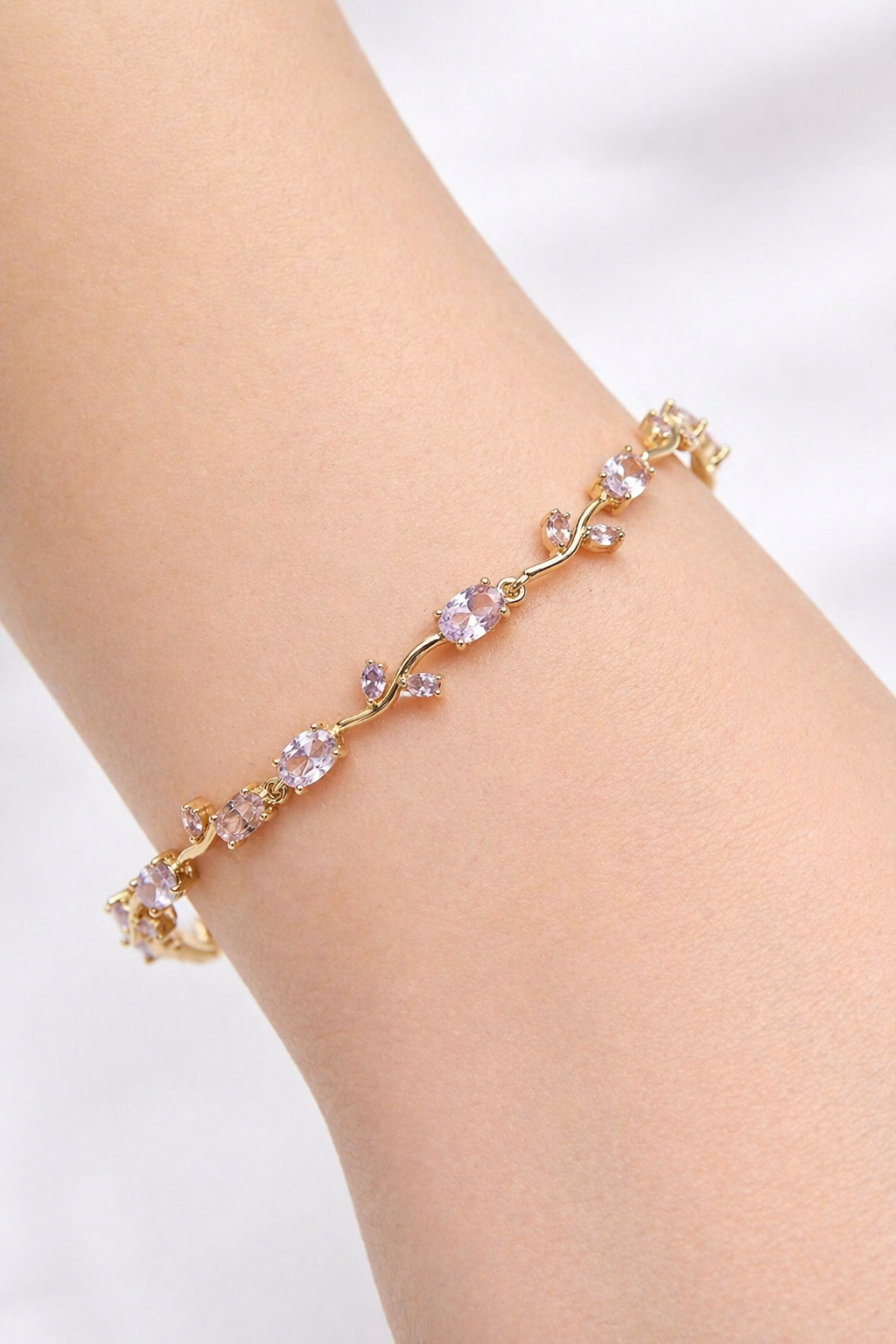 Viral Tulip Multicolor Crystal Bracelet for Women | Anti Tarnish - Stainless Steel
