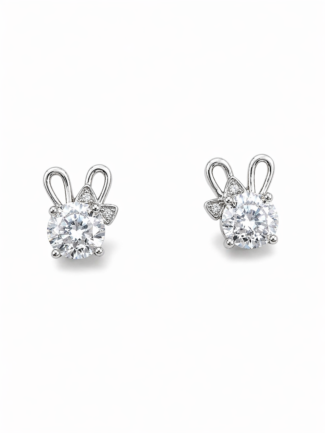 Cute Bow Crystal Stud Earrings | Anti Tarnish - Stainless Steel