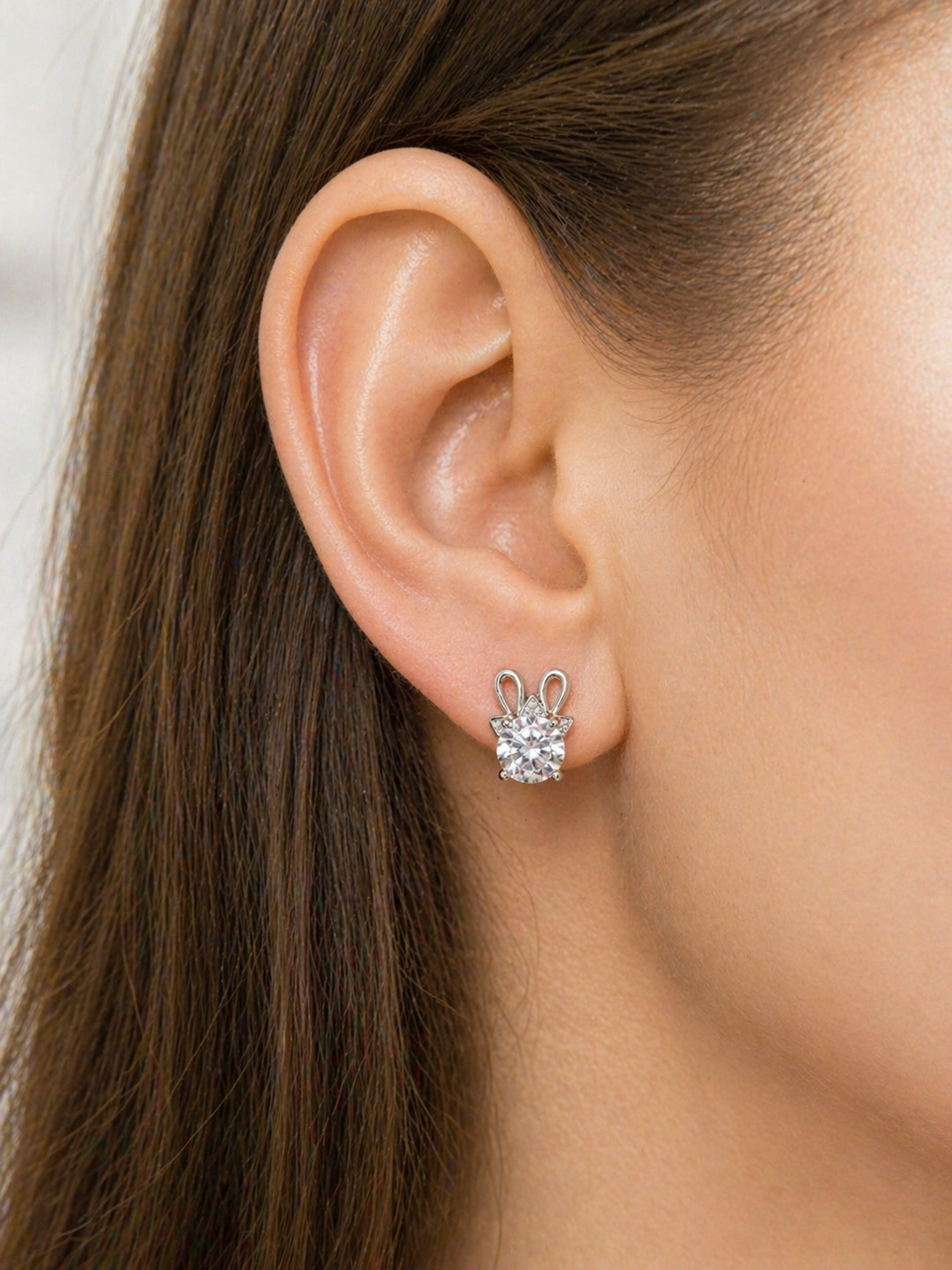 Cute Bow Crystal Stud Earrings | Anti Tarnish - Stainless Steel