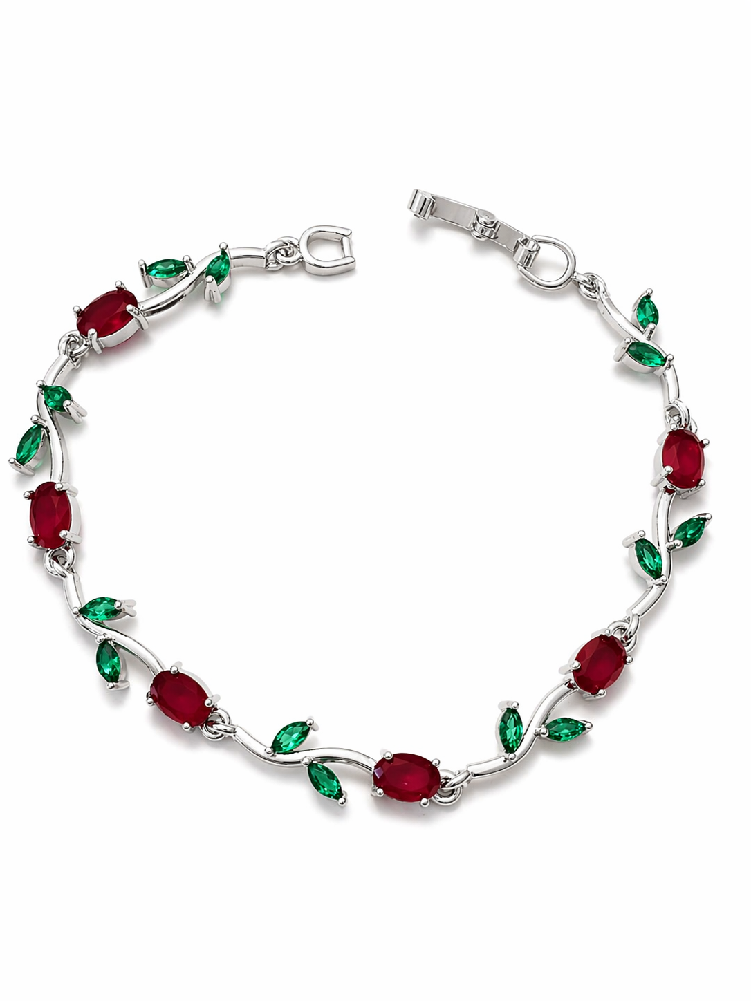 Viral Tulip Multicolor Crystal Bracelet for Women | Anti Tarnish - Stainless Steel