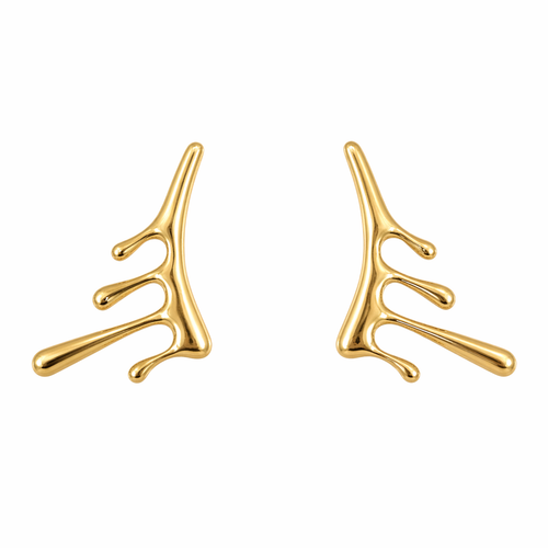 Abstract Gold Statement Earrings | Anti Tarnish - Stainless Steel
