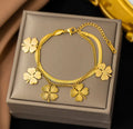Gold Clover Charm Bracelet | Anti Tarnish - Stainless Steel