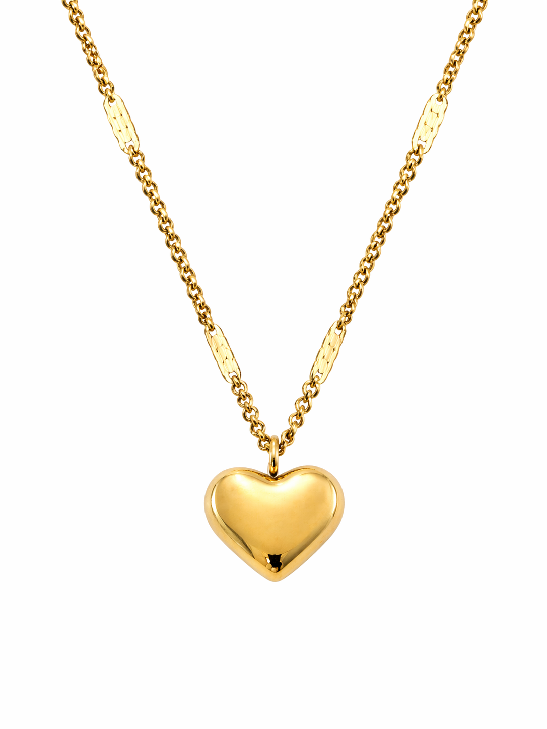 Gold Heart Pendant Necklace | Anti Tarnish - Stainless Steel