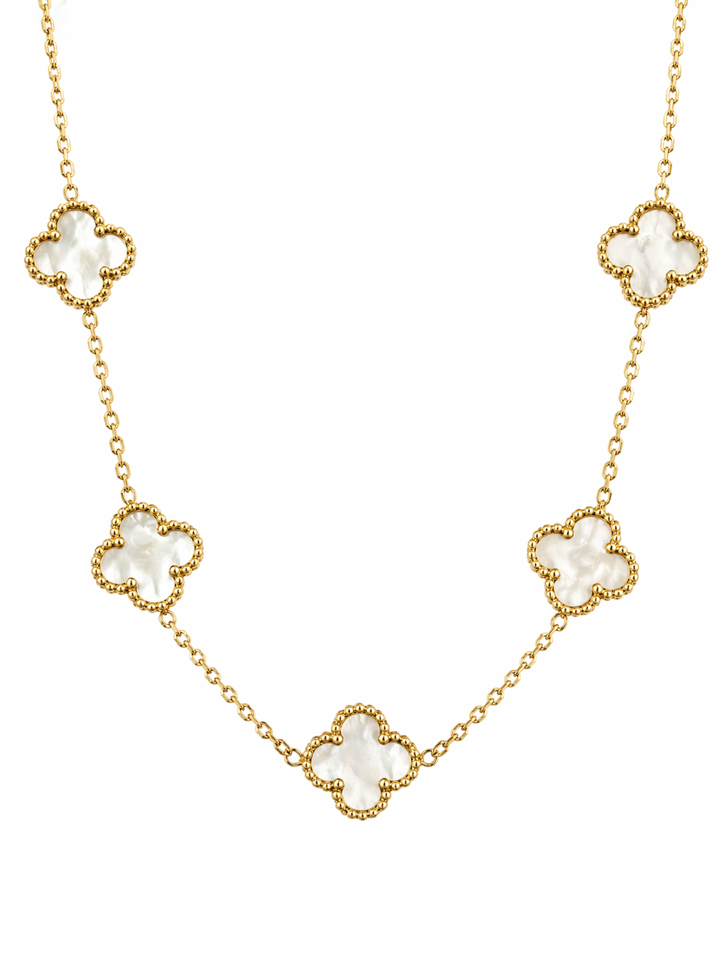 White Clover Charm Necklace | Anti Tarnish - Stainless Steel