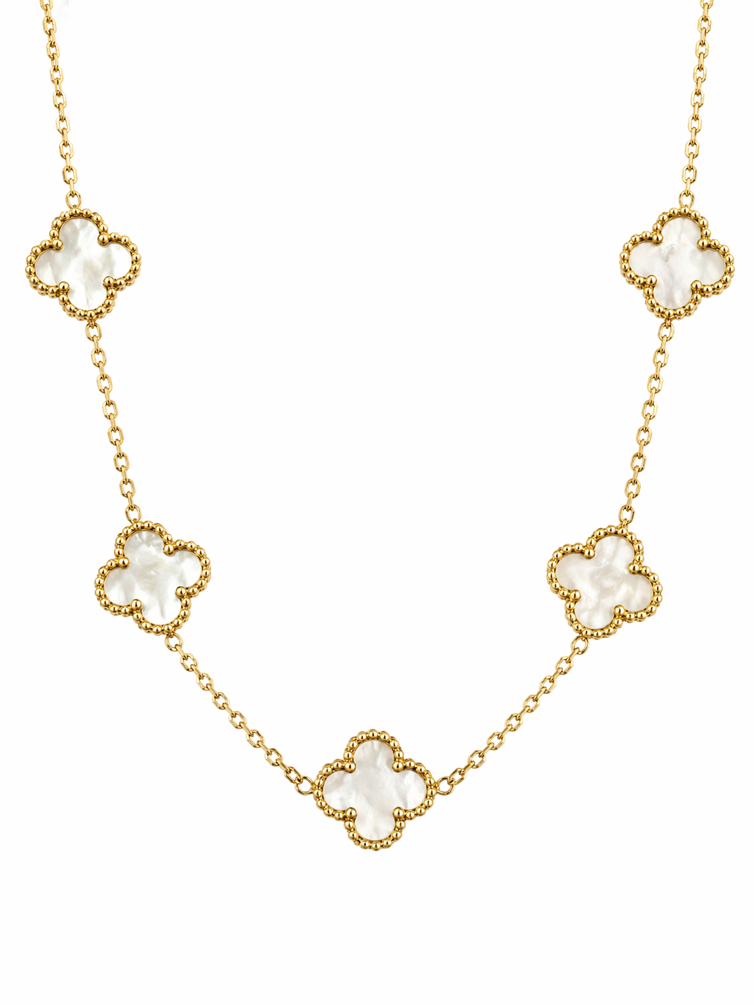 White Clover Charm Necklace | Anti Tarnish - Stainless Steel