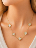White Clover Charm Necklace | Anti Tarnish - Stainless Steel