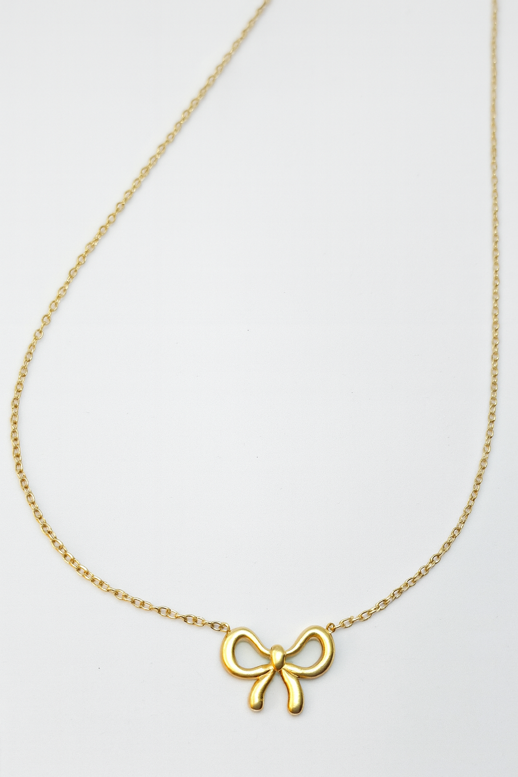 Golden Bow Pendant Necklace | Anti Tarnish | Stainless Steel