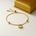 ✨ Golden Heart Charm Bracelet ✨ | Anti Tarnish | Stainless Steel