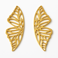 Golden Butterfly Wing Statement Earrings | Korean Designer Jewellery