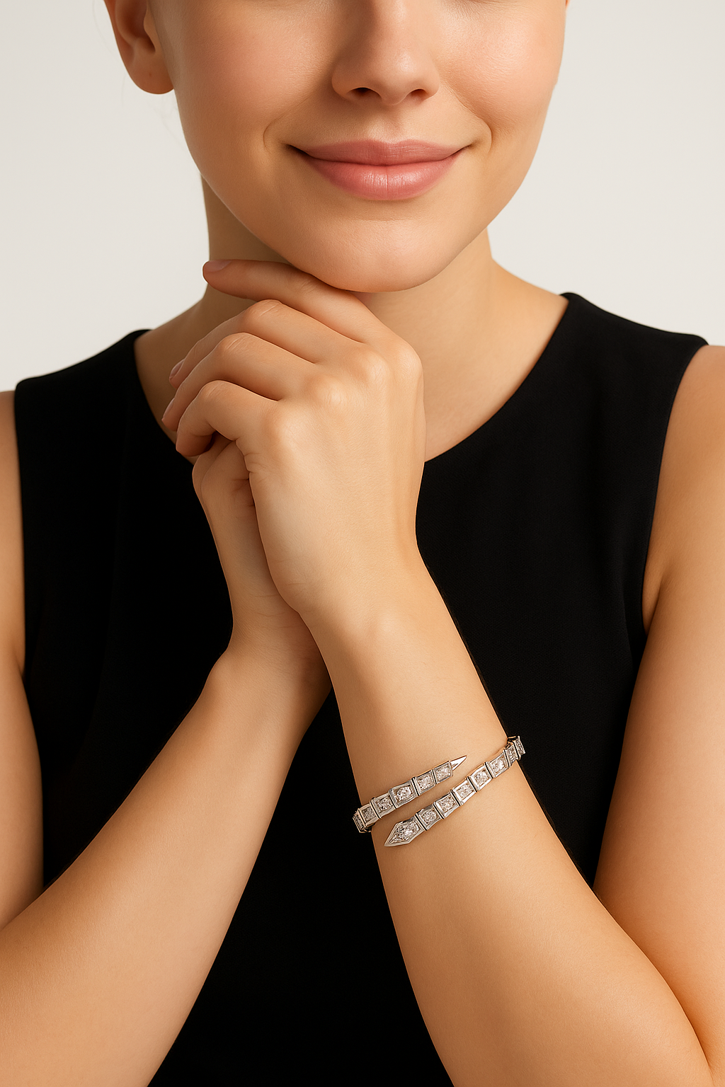 Silver Snake Wrap Bracelet | Anti Tarnish | Stainless Steel