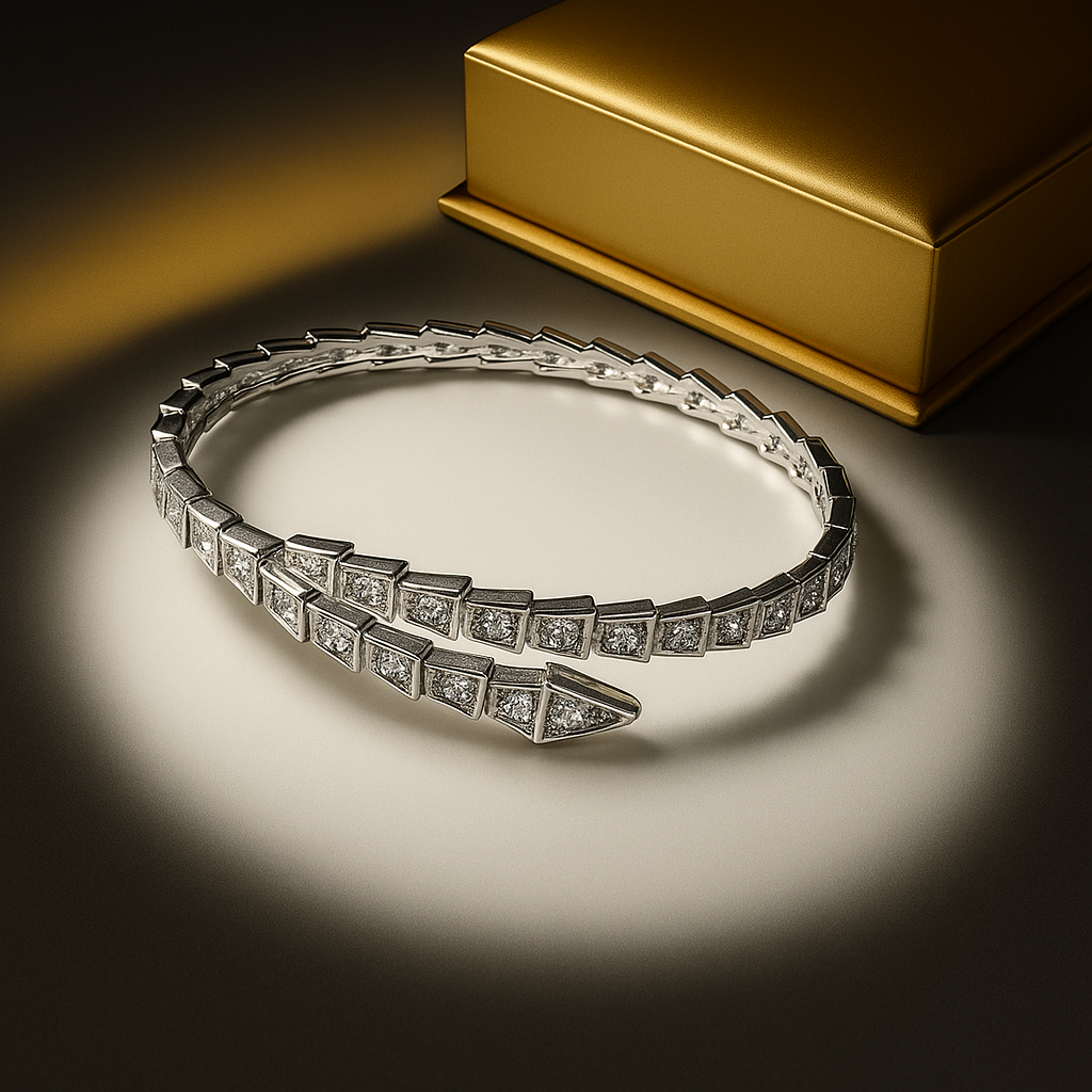 Silver Snake Wrap Bracelet | Anti Tarnish | Stainless Steel