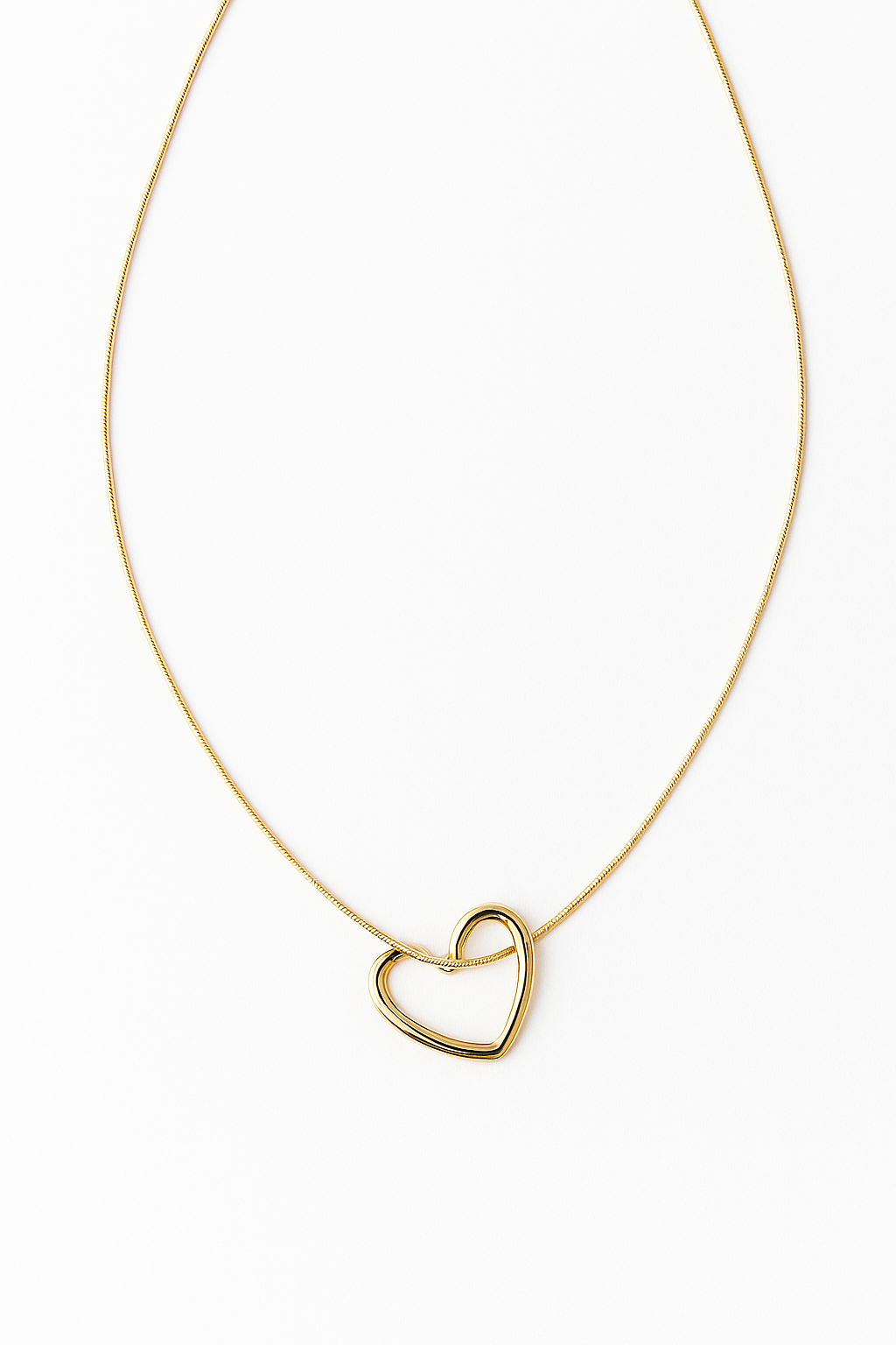 Elegant Open Heart Pendant Necklace | Anti Tarnish | Stainless Steel
