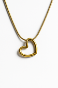 Elegant Open Heart Pendant Necklace | Anti Tarnish | Stainless Steel
