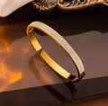 Crystal Line Bangle Bracelet | Anti Tarnish - Stainless Steel