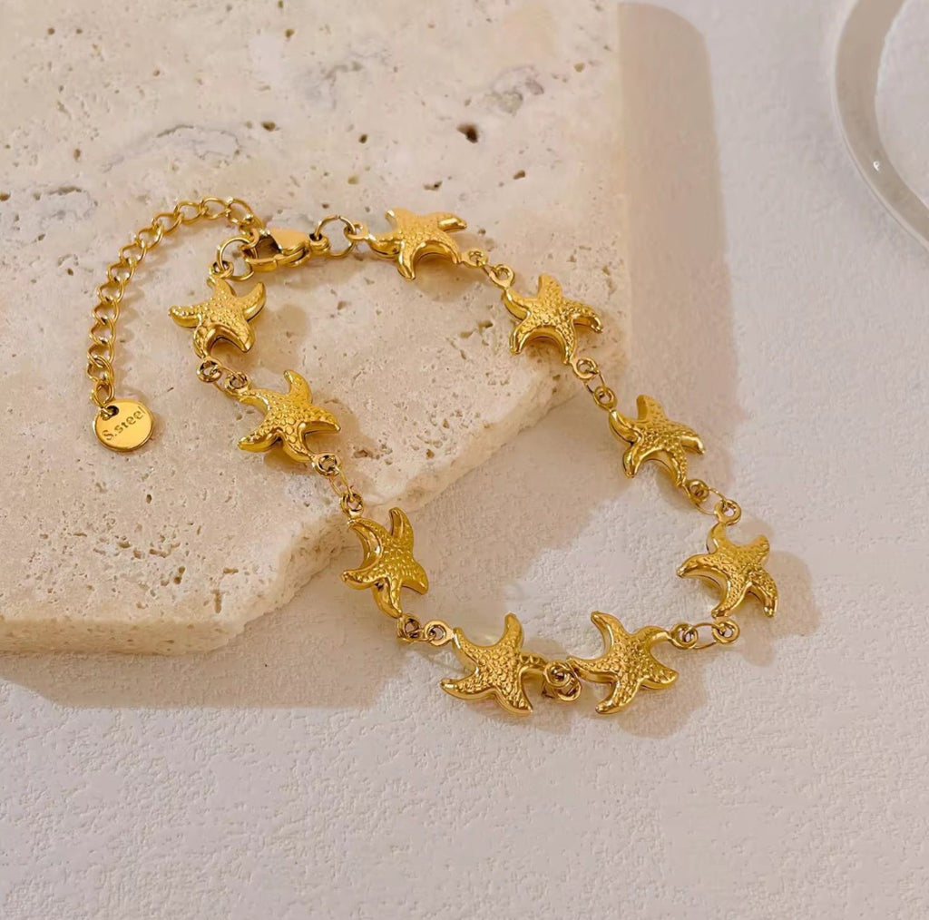 Starfish Charm Bracelet | Anti Tarnish - Stainless Steel