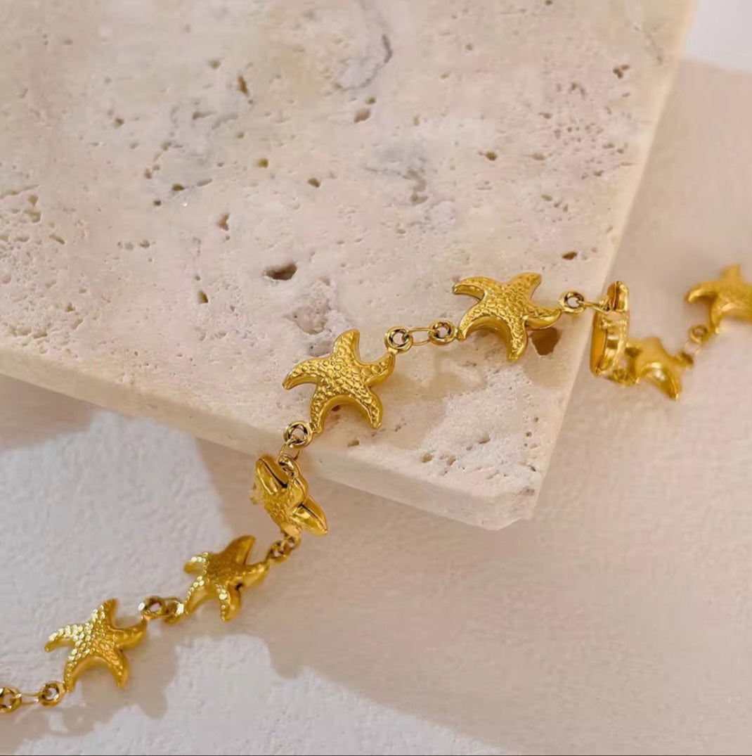 Starfish Charm Bracelet | Anti Tarnish - Stainless Steel
