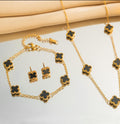 Black Clover Necklace Set | Anti Tarnish - Stainless Steel