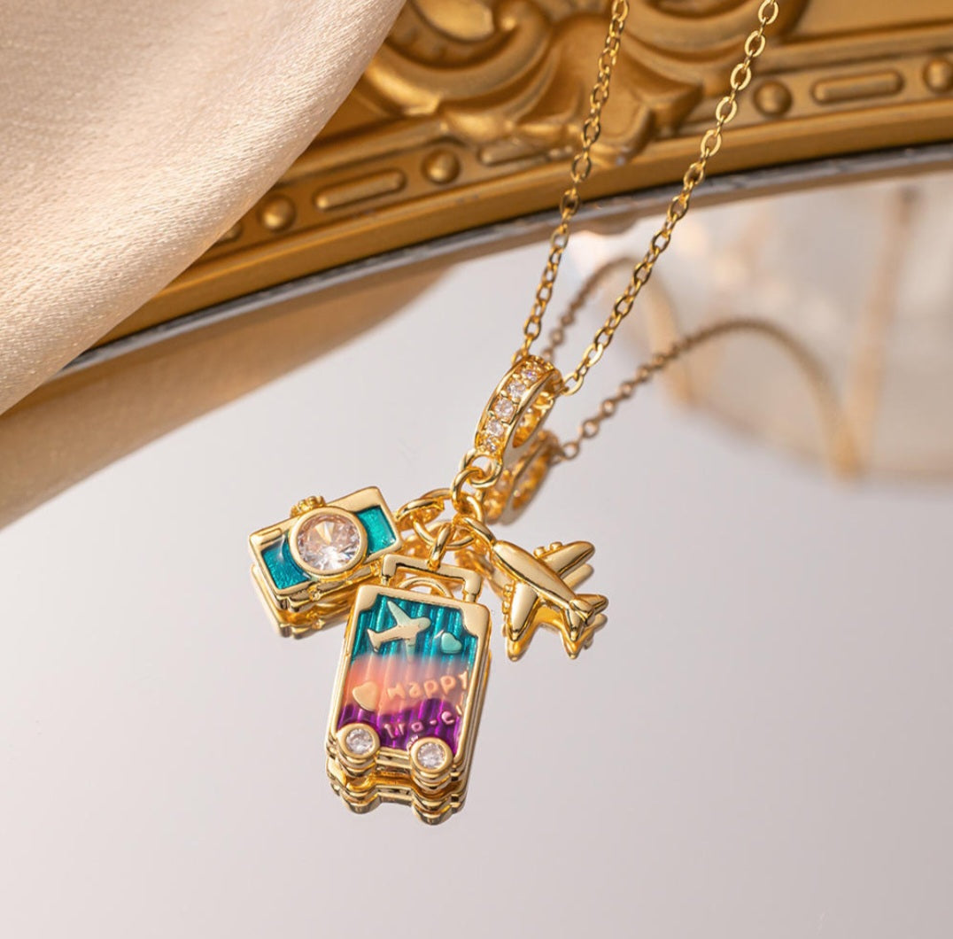 Travel Charm Necklace | Anti Tarnish - Stainless Steel
