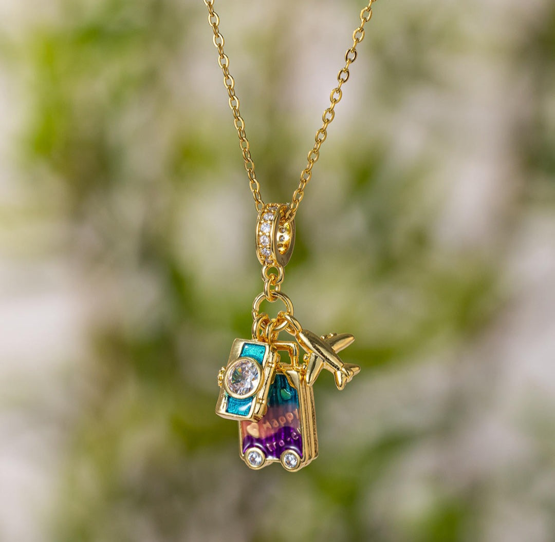 Travel Charm Necklace | Anti Tarnish - Stainless Steel