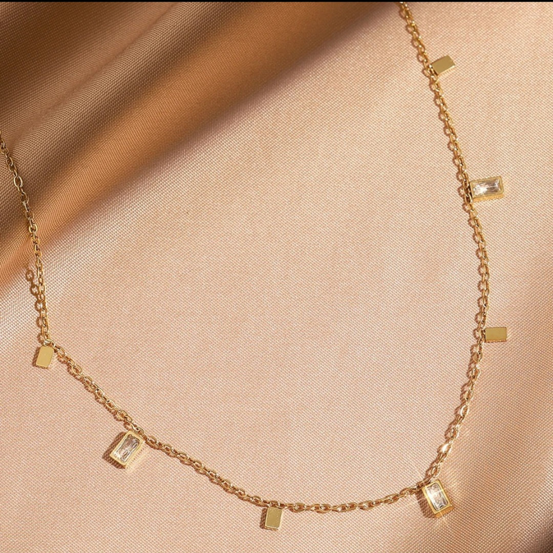Crystal Charm Necklace | Anti Tarnish - Stainless Steel