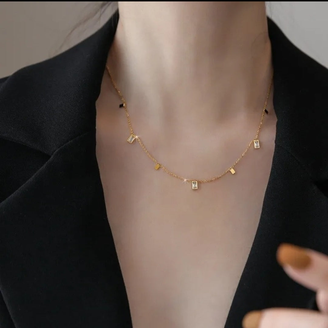Crystal Charm Necklace | Anti Tarnish - Stainless Steel