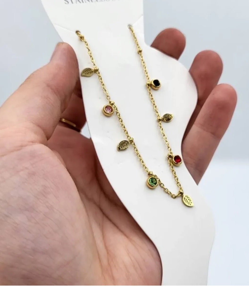 Leaf Charm Necklace | Anti Tarnish - Stainless Steel