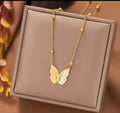 Butterfly Charm Necklace - Anti Tarnish - Stainless Steel